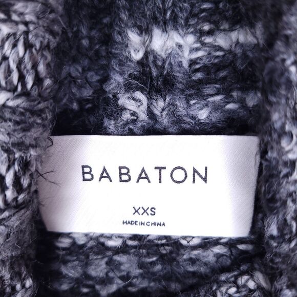Babaton Sweater Women XXS Black, Gray Alpaca Wool - Picture 9 of 11